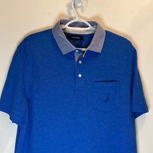 NAUTICA • MENS BLUE POLO SHIRT Sz Large
